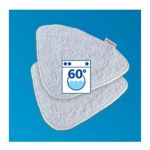 Mop cu aburi Vileda Steam Plus, Microfibra, 2 bucati, alb - Img 2