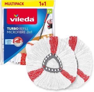 Mop cu microfibre Vileda Turbo 2in1, set 2 bucati, pentru toate suprafetele