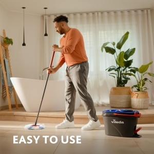 Mop rotativ Vileda H2PrO cu eimer, sistem cu doua rezervoare, microfibra - Img 4