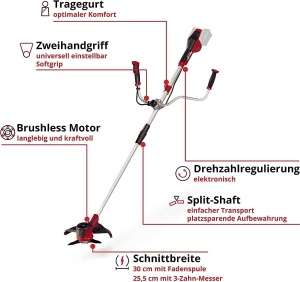 Motocoasa Einhell Agillo 36255 BL Power X-Change Brushless 2 x 18V Fara acumulator - Img 3