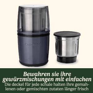 Moulin de condimente electric Cuisinart, 2 boluri inox, design compact, albastru - Img 3