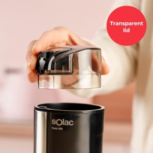 Moulinet electric Solac Taste Mill 200W, 70g capacitate, inox, negrugri - Img 6