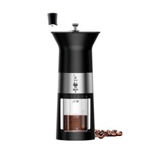 Moulineta manuala cafea Bialetti, inox, mat-negru, 6 setari de macinare - Img 2
