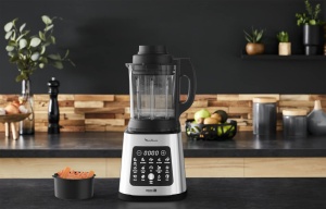 Moulinex PerfectMix Cook, blender cu 10 programe automate, 1400 W, preparati retete calde si reci, blender electric cu ecran tactil, usor de curatat, capacitate 2 l, LM83SD - Img 7