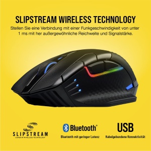 Mouse de gaming Corsair Dark CORE RGB PRO Wireless, 18000 dpi, Negru - Img 4