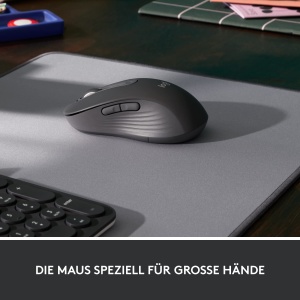 Mouse fara fir Logitech Signature M650 L - maini mari, clicuri silentioase, butoane laterale personalizabile, Bluetooth, compatibilitate cu mai multe dispozitive - Graphite - Img 4