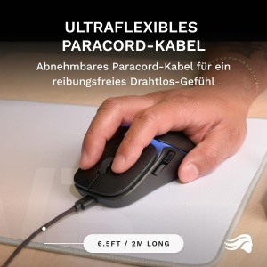 Mouse gaming Glorious Model O3 Wired, ultra-usor 54 g, 30K DPI, negru - Img 6