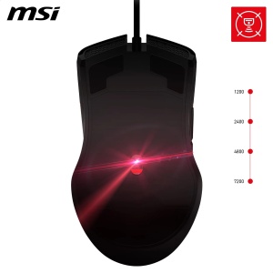 Mouse gaming MSI Forge GM300, senzor optic 7200 DPI, 7 butoane, iluminare RGB - Img 6