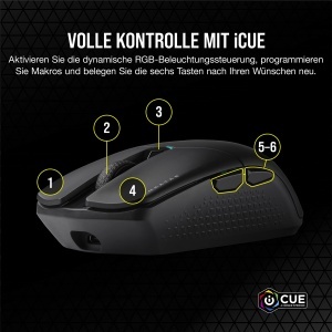 Mouse gaming wireless Corsair KATAR Elite - 26000 DPI, ultralight, negru - Img 4