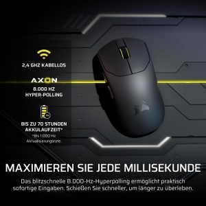 Mouse gaming wireless Corsair Sabre v2 PRO, ultralight 36g, 33000 DPI, alb - Img 5