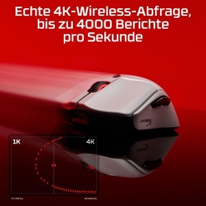 Mouse gaming wireless HyperX Pulsefire Haste 2 Pro 4K 26000 DPI gri 61 g - Img 5