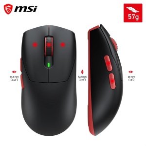 Mouse Gaming Wireless MSI Forge GM340, 12000 DPI, 82 ore autonomie, negru - Img 7