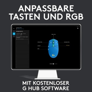 Mouse pentru jocuri Logitech G203 cu iluminare RGB LIGHTSYNC personalizabila, 6 butoane programabile, senzor de calitate pentru jocuri, urmarire de 8.000 DPI, greutate redusa - albastru - Img 9