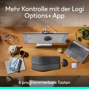 Mouse Trackball Logitech MX Ergo S, wireless, ergonomica, USB-C, grafit - Img 5