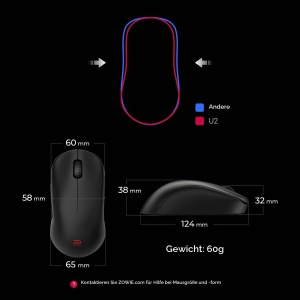 Mouse wireless BenQ Zowie U2, 3200 DPI, 5 butoane, 70 ore autonomie - Img 3