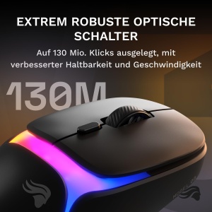 Mouse wireless gaming Glorious Model O3 InfinitePlay 30K DPI RGB Negru - Img 5