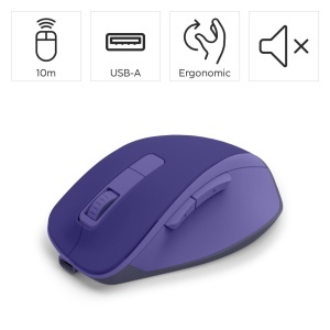 Mouse wireless Hama WM-500 albastru ergonomic 6 butoane DPI ajustabil - Img 2