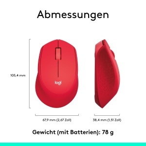 Mouse wireless Logitech M330 Silent Plus Rosu SilentTouch 1000 DPI 2 ani autonomie - Img 8