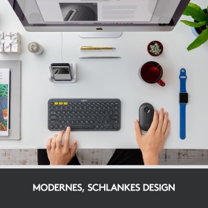 Mouse wireless Logitech M350 Pebble Graphite Bluetooth si USB autonomie 18 luni - Img 2