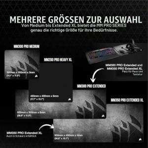 Mousepad Corsair MM300 PRO, extins 93 x 30 cm, negrugri, rezistent la apa - Img 7