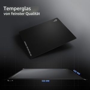 Mousepad Gaming ASUS ROG NH04 Moonstone, Sticla, 50 x 40 cm, Negru - Img 2