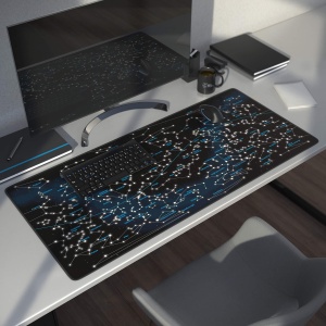 Mousepad XXL CSL 900x400 mm - Design Sternzeichen, Guma Antiderapanta, Material Textil - Img 5
