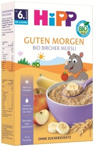 Muesli Bio pentru Copii HiPP, 8 x 200g, cu Cereale Integrale, Fara Zahar Adaugat - Img 3