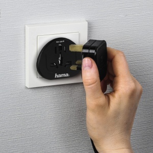Mufa de calatorie Hama pentru conectarea dispozitivelor straine (de exemplu, China, Marea Britanie, SUA, Australia si multe altele) la prize germane cu impamantare (de asemenea, pentru Spania, Franta si multe altele) Adaptor de calatorie negru - Img 3