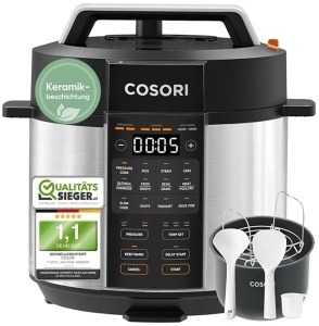 Multicooker COSORI 9-in-1, 5.7L, cu functie de gatire sub presiune si antiaderenta ceramica