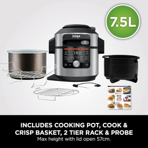 Multicooker Ninja Foodi MAX 7,5L, 14-in-1, cu capac inteligent, inox - Img 5