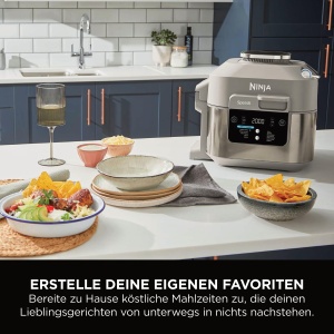 Multicooker Ninja Speedi ON500EU, 5.7L, 12 programe, culoare Stone Gold - Img 7