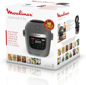 Multicooker si Friteuza cu Aer Cald Moulinex MZ730BF0, 6L, 12 Programe, Hippo-Gri - Img 8