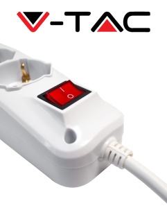 Multipriza V-TAC cu Cablu de 1,5m, 5 Priza 1016A, Culoare Alba - Img 8