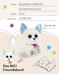 NICI Glubschis Schneefuchs Nounuk 15cm Alb Plus Moale Cu Ochii Sclipitori - Img 5