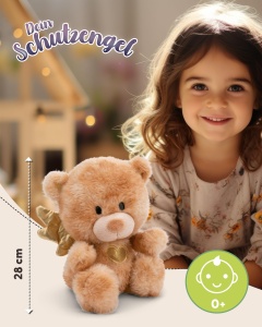 NICI La La Bearie 61184 Ursulet de Plus 28cm cu Aripi Aurii in Cutie Cadou - Img 2