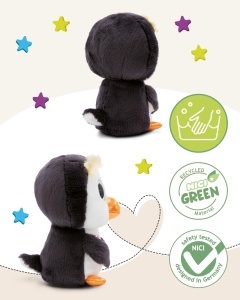NICI Plus Pinguin Prince Nigu 15cm Gri Super Soft - Img 3
