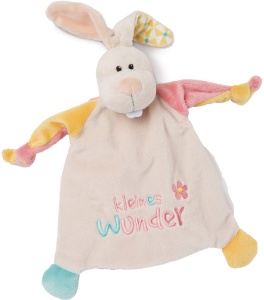NICI Schmusetuch Hase Kleines Wunder 25x25 cm Material Plush BejMulticolor