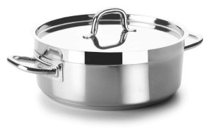 Oala cu capac Lacor Bratentopf D.36 cm Chef Luxe, Argintie