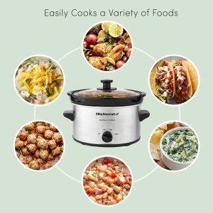 Oala cu slow cooking Elite Gourmet MST-275XS, 2.27L, 120W, inox - Img 4