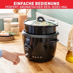 Oala de gatit orez Tefal New Classic RK1038, 5L, negru-metalic, cu functie de aburire - Img 7