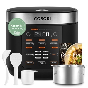 Oala electrica pentru gatit orez COSORI CRC-R501, 5L, 17 programe, negru