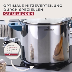 Oala Fackelmann Essential 24cm 9L Inox Manere Ergonomice - Img 5