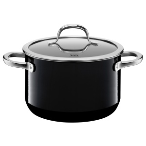Oala inalta Silit Passion Black 20cm 37L pentru inductie negru