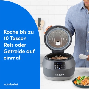 Oala multifunctionala Nutribullet EveryGrain Cooker NBRC605DG 600W 10 cesti Gri - Img 6