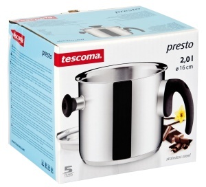 Oala pentru lapte Tescoma, 2 litri, inox, cu capac din sticla - Img 7