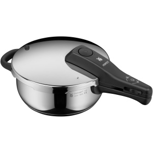 Oala sub presiune WMF Perfect One Pot inductie 3l, oala sub presiune, semnal mare de gatit, 2 setari de caldura, maner capac detasabil, otel inoxidabil cromargan