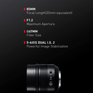 Obiectiv Panasonic H-NS043E Leica DG Nocticron 42,5 mmF1.2, Stabilizator Dual I.S., Negru - Img 4