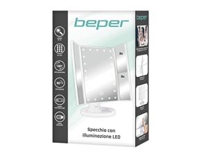 Oglinda machiaj Beper P302VIS050 cu iluminare LED, 3 nivele de marire, rotire 180 - Img 10