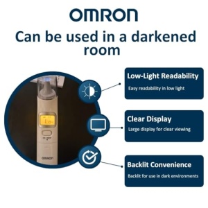 OMRON Gentle Temp 521 Ear Thermometer, termometru clinic digital cu tehnologie de masurare in infrarosu pentru masurare precisa in ureche in doar 1 secunda; cu functie de iluminare pentru utilizare usoara pe timp de noapte - Img 8