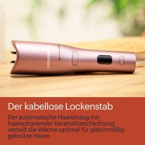 Ondulator automat Grundig EasyCurl HS 6230, kablos, 3 temperaturi, violet - Img 4